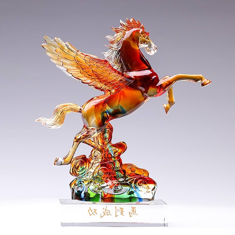 ガラス製 馬の置物 約10cm クリスタル 馬の置物 - 埼玉 輸入家具 世界の家具オキノ